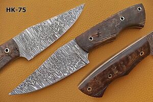 EDC Custom Handmade Hand Forged Damascus Steel Hunting Tanto Knife Full Tang