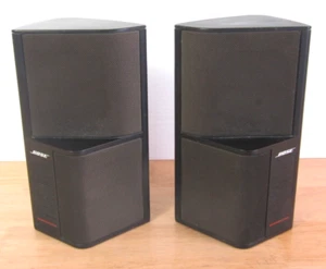 Pair of Bose Acoustimass Speakers SE-5 Black Shelf Wall Sound Great! - Picture 1 of 17