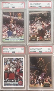 Shaquille O'Neal Rookie 4 Card Lot Graded PSA 9 Newly Graded See Picture - Picture 1 of 2