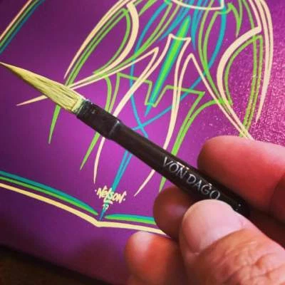GRUMBACHER SHARIFF PRO SERIES Von Dago PREMIUM "Professional" Pinstriping Sword Brush #000 - PRO'S KNOW