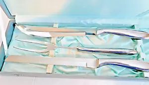 Juego de horquillas de cuchillo de talla de 3 piezas de acero inoxidable Eldan Mid Century Japón vintage - Imagen 1 de 5
