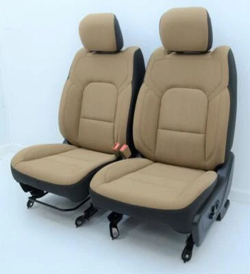 Dodge Ram 1500 2019 2020 2021 2022 fabricante de equipos originales tela tostada asientos con canastilla térmicos eléctricos Foto 1 de 4