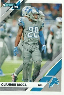 #96 Quandre Diggs Detroit Lions 2019 Donruss Football  Card - Image 1 of 2