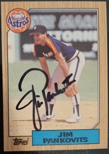 Jim Pankovits Autographed 1987 Topps Houston Astros Baseball Card #249