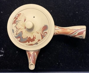 Japanese Nerikomi Kyusu Style Tea pot Unique Color And Shape Collectible Gift - Picture 1 of 8