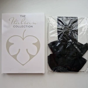 FIGLEAVES Stockings New Hold Ups Small S Black 50 Denier Opaque NO BOX Italian - Picture 1 of 14