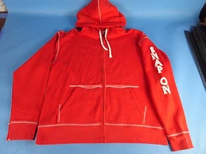 SNAP ON TOOLS RED DISTRESSED ZIP UP HOODIE SWEATSHIRT SIZE XL MENS - Picture 1 of 9