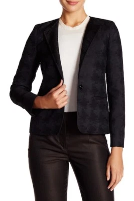 Blazer para mujer Max Mara Marica espiga texturizada negro talla 6 $995 Foto 1 de 4