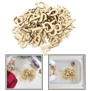 124 Pcs Alphanumeric Ornament Block Letters for Decor Initials Numbers Decors - Picture 1 of 12