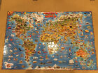 CHILDREN'S MAP OF THE WORLD Giant Puzzle 500 Pieces Dino's Illustrated Complete
