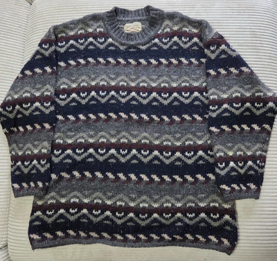 Abercrombie & Fitch Co. The Big Sweater Men's Wool Multi-Color Long Sleeve XL - Image 1 of 4