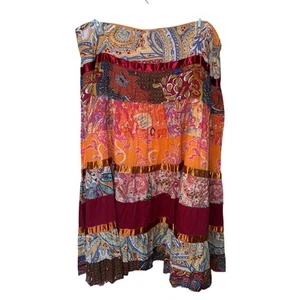 Vintage Y2K Venezia Maxirock Damen 20 2X Patchwork Boho Festival Gypsy Hippie - Bild 1 von 5
