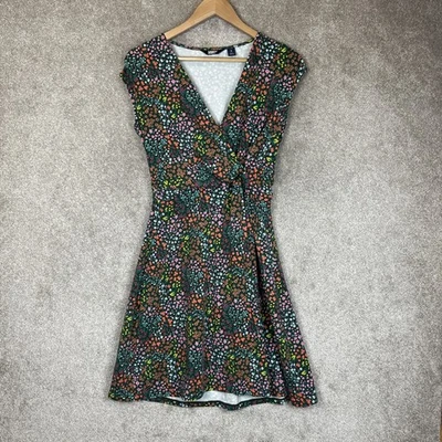 Lands End Dress Womens Small Green Floral Cotton Blend Stretch Sleeveless- 3884 - Image 1 of 4