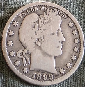 1899 O BARBERO 90% PLATA CUARTO 25c ☆ Buen Estado/Grado ☆ VER 👀 FOTOS ☆  - Imagen 1 de 3