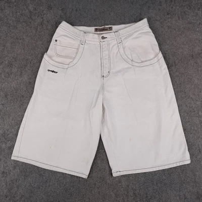 Pantalones Cortos De Colección JNCO Para Hombres 38 Blancos Denim Sueltos Patinador Jeans Pantalones Cortos Y2K Hechos en EE. UU. Foto 1 de 4