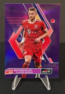 2022-23 Finest UEFA Soccer MATTHIJS DE LIGT #56 Purple Refractor /299 - Image 1 of 2