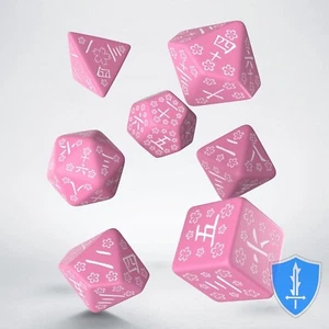 Q-Workshop Japanese Dice Set (7) Sweet Spring Memory D&D RPG Kanji - Picture 1 of 2