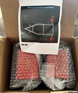 1 Pair Partsam Rear LED Square Trailer Tail Lights Kit Car Truck Brand New/ Y - Picture 1 of 5