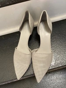 Vince Aurelian Gray Leather D’Orsay Heels 9M - Picture 1 of 9
