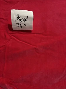 Vintage 60’s Dark Pink Solid Velvet Comfy Cuddle Fabric Lot 1-2/3 Yard 36”Wide - Picture 1 of 2