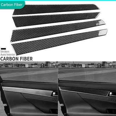 Cubierta de panel de puerta interior de fibra de carbono real 4 piezas para Lexus GS GS350 2012-20 Foto 1 de 4