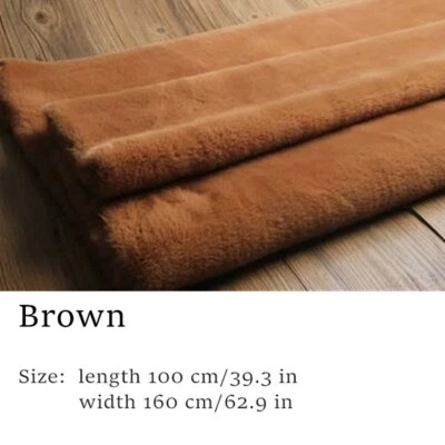 160*100 Cm Plush Faux Rex Rabbit Fur Fabric Solid Thick Cloth for DIY Sewing New - Image 1 of 4