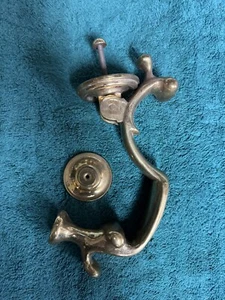 Heavy Antique Brass Door Knocker Handle Complete 9-1/2” Original - Picture 1 of 6
