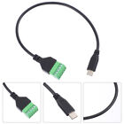 Type-C Screw Terminal Block USB Plug 5Pin Adapter PC Extension Cable 10ft