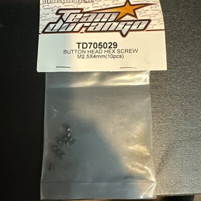 TD705029 Button Head Hex Screw M2.5x4mm (10) TDRC1728 TEAM DURANGO - Image 1 of 2