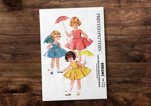 McCall's 4985 Nähmuster Kleid 3 verschiedene Stile - Kind 1/2/3/4/5/6 - Bild 1 von 4