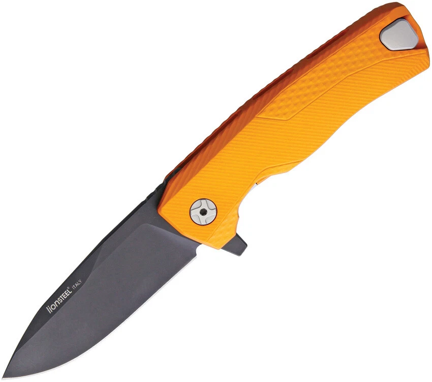 Faca LionSTEEL ROK Framelock laranja alumínio dobrável preta Bohler M390 ROKAOB - Imagem 1 de 3