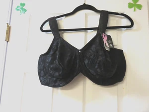 WACOAL BRA SIZE 44DDD STYLE #85567 BLACK THE AWARENESS BRA FULL FIGURE UNDERWIRE - Picture 1 of 2