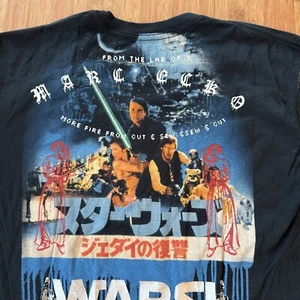 Neu mit Etikett Marc Ecko Star Wars T-Shirt Herren Large schwarz Empire Strikes Rückenschnitt Nähen - Bild 1 von 17