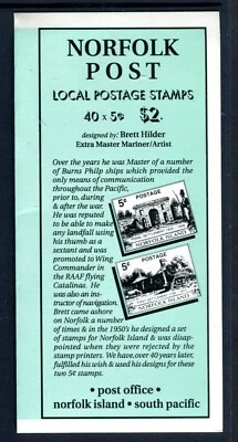 Folleto de estampillas de $2 de correo local de la isla Norfolk 1998 (edificios) Foto 1 de 3