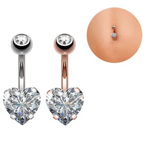 Bauchnabelpiercing Für Damen Rund Mit Kubischem Zirkon Mehrfarbig  > - Afbeelding 1 van 14