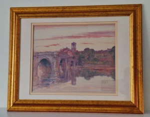 William Kneen (1862-1921) - River Landscape, Richmond upon Thames (?) H39xW49cm - Picture 1 of 18