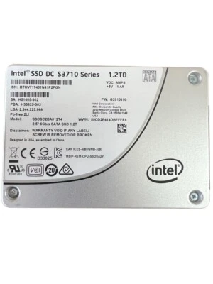 Intel DC S3710 Series 1.2TB SSD 6GB/s 2.5" SATA SSDSC2BA012T4P Solid State Drive - Image 1 of 4