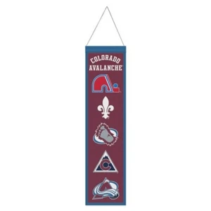 Colorado Avalanche NHL Heritage Banner Embroidered Wool 8" X 32" - Picture 1 of 1