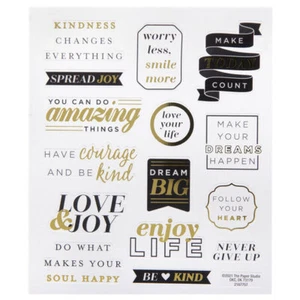 2 Sheets Inspirational Words & Phrases Stickers Papercraft Planner Journal Faith - Picture 1 of 1