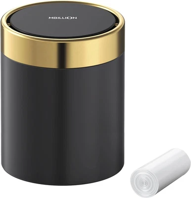 Mbillion Mini-Mülleimer Mit Deckel, Kleiner Mülleimer Für Den Schreibtisch, Nied - Bild 1 von 4