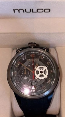 Mulco MW7-3754-025 Nautilus Swiss Chronograph Black Band Watch - Image 1 of 4