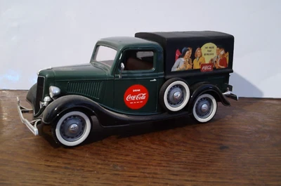 Voiture 1/18 - Solido - Ford V8 Pick-up Baché - Coca-Cola - Photo 1/4