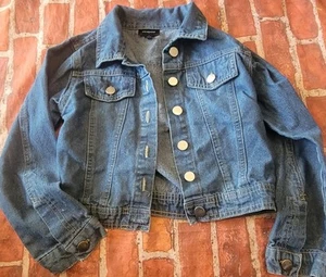 Picapino Girls Denim Blue Jean Jacket Sz 7 Guc - Picture 1 of 1