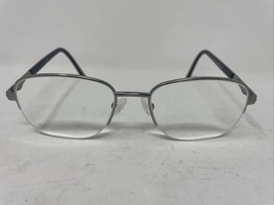 Monturas de gafas negras plateadas hormiga estándar elegantes vintage reales Elan solo 55-19-145 Foto 1 de 4