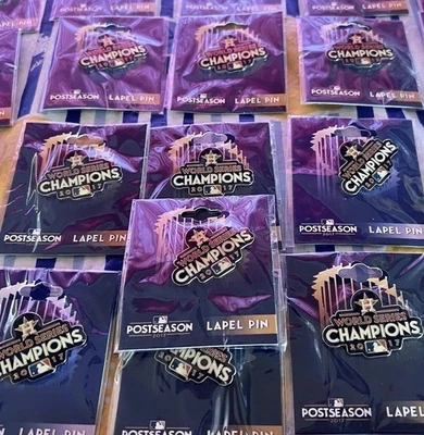 10 New 2017 World Series Champions Houston Astros Commemorative Collector Pins - Image 1 of 4
