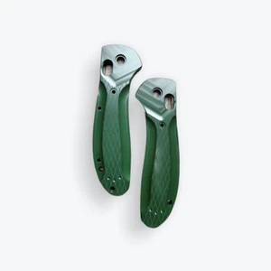 Army Green Anodized Diamond Billet Aluminum Full Size Griptilian Scales - Picture 1 of 6