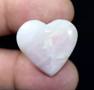 21.20 Cts. 100% Natural Pink Opal Heart Cabochon Loose Gemstone for Pendant - Picture 1 of 3