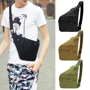 Men Personal Flex Bag Anti-theft Crossbody Chest Bag for Travel Sport Sling Bag - Picture 1 of 13