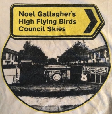 Camiseta Noel Gallagher’s High Flying Birds Council Skies Band, Beige, Hombre’s Sm Foto 1 de 4