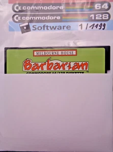 COMMODORE 64/128 -- BARBARIAN (MELBOURNE HOUSE - DISK) - Picture 1 of 2